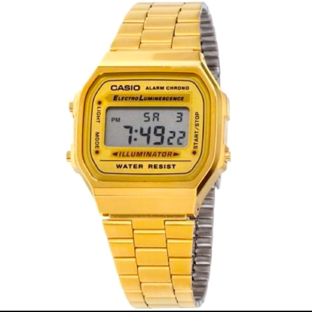 Gold Casio wrist watch